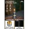 Campingmoon T-1D15 Camping Gas Lantern with Empty Tank Wooden Lantern