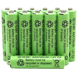 Cerepros 12-Pack AAA Rechargeable Ni-MH Batteries 1.2V 700mAh for Garden Solar Light Lamp