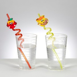 Rite Lite Rosh Hashanah Straws Set of 4 | Jewish New Year Party Favors Shana Tova Hostess Cooking Kitchen Accessories Fun Goodie Bag Judaica Accessories Honey Apple Shofar Jewish Dinner Table Decor