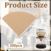 200 PCS Coffee Filter Papers, Natural Brown Disposable Coffee Filter