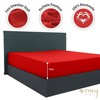 Vency Jersey Fitted Sheet 140 x 200 cm Red -