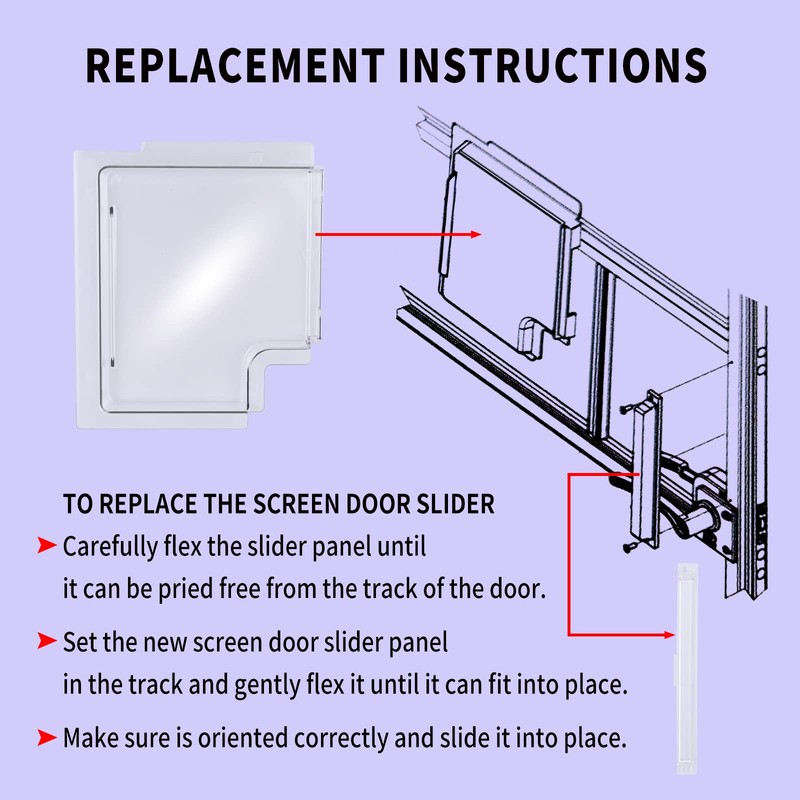 4701-00 RV Screen Door Slide Panel Replacement Clear Plexiglass, 4700-00