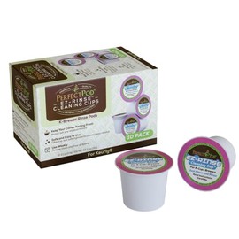 EZ-Rinse Cleaning Cups 10-Pack - Single Serve Coffee Brewer Cleaning Cup - Safe, Non-Toxic, Easy to Use - K Brewer Rinse Pods