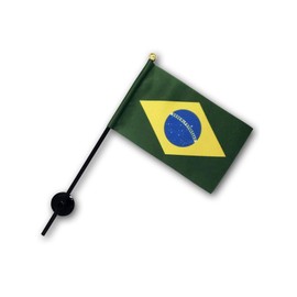 Brazil Flag [Mini Flag Pole with Suction Cup with high-grade TR]
