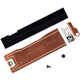 Deal4GO Slot 2 M.2 2280 SSD Heatsink Cover 0JFF2T JFF2T SSD2 Thermal Bracket wInsulation Sheet for Dell XPS 17 9700 9710 Precision 17 5750, (0HFD3T)