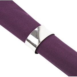 Fennco Styles Classic Design Metal Napkin Ring - Set of 4 (Oval)