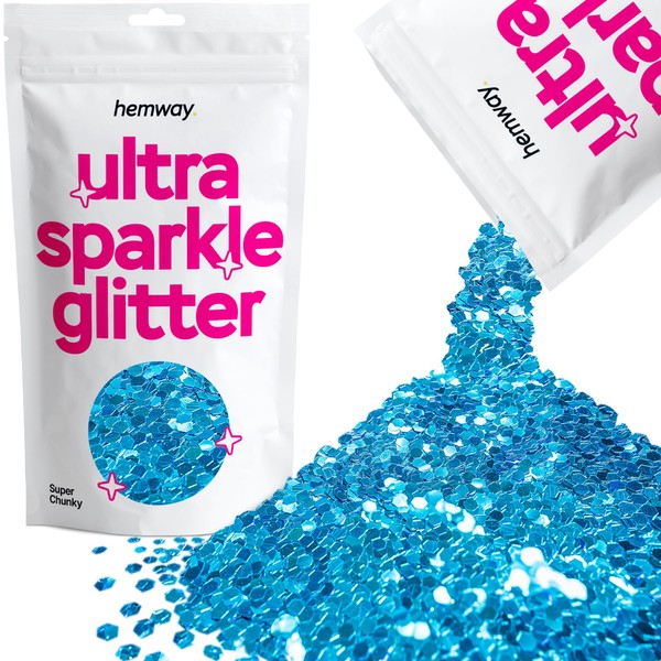 Hemway Premium Ultra Sparkle Glitter Multi Purpose Metallic Flake for