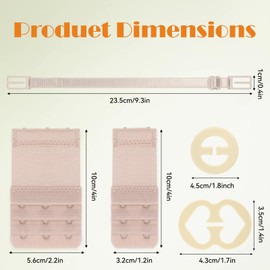 Pack of 18 Bra Clips for Bra Straps Back, Invisible Bra Straps Clip Set, Non-Slip Bra Straps Holder, ABS Shoulder Straps Strap Holder with Adjustable Clips (Black, White, Skin Colour)