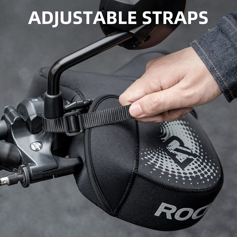 ROCKBROS Motorcycle Handlebar Muffs Cold Weather Windproof Handlebar Mitts Motorcycle