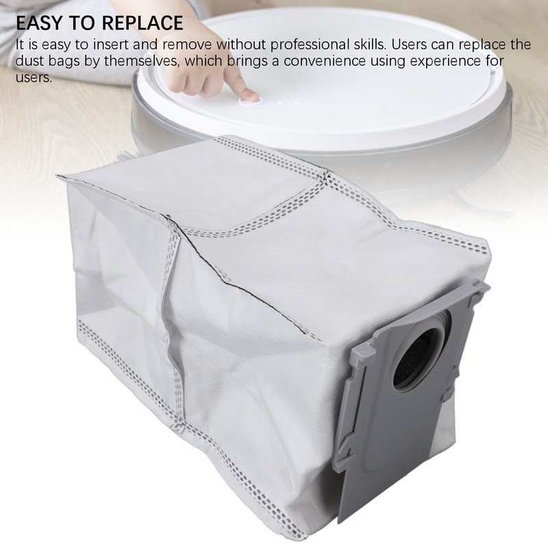10pcs Robot Vacuum Cleaner Dust Bag Effective Filtration Dust Collection