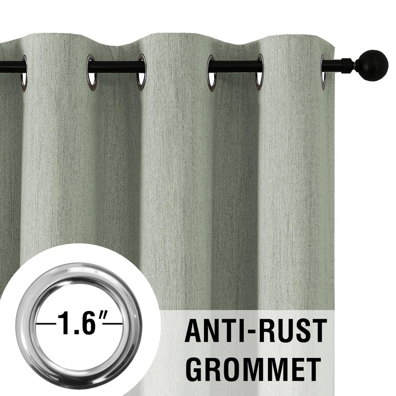 H.VERSAILTEX Premium Chenille Blackout Curtains - 100% Blackout Thermal Insulated