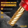 CAELUM Cylinder Tungsten Carbide Cutter, Titanium Nitride Coating High-Performance Rotary