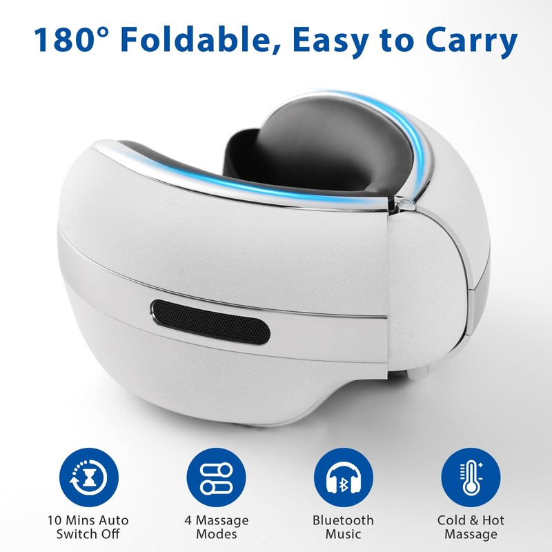 Aspria Eye Massager with Dual Hot and Cold Therapy, Vibration,