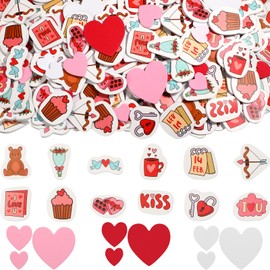 660 Pieces Valentine's Day Foam Sticker Assorted Styles Foam Adhesive Decals Heart Foam Stickers for Valentine's Day Decoration