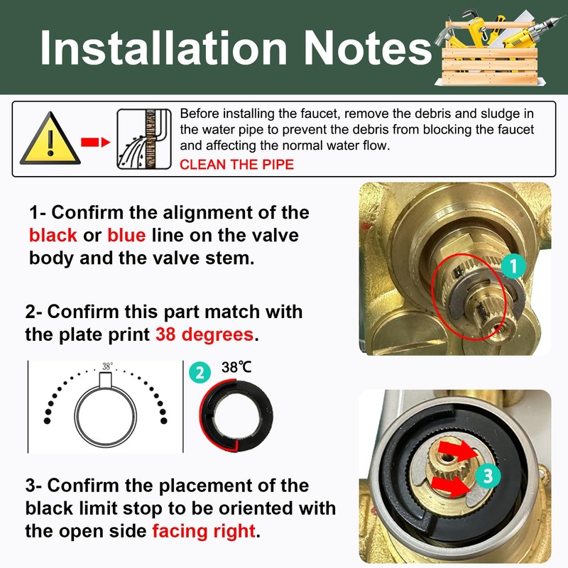 【For AFTER July, 2022】 HOMEDEC Thermostatic Shower Valve Cartridge Replacement,