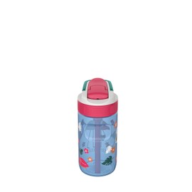 Kambukka Kids Water Bottle (400 ml) - Leakproof - BPA Free - Shockproof - Dishwasher Safe - Leakproof Kids Water Bottle - Model Lagoon Blue Flamingo
