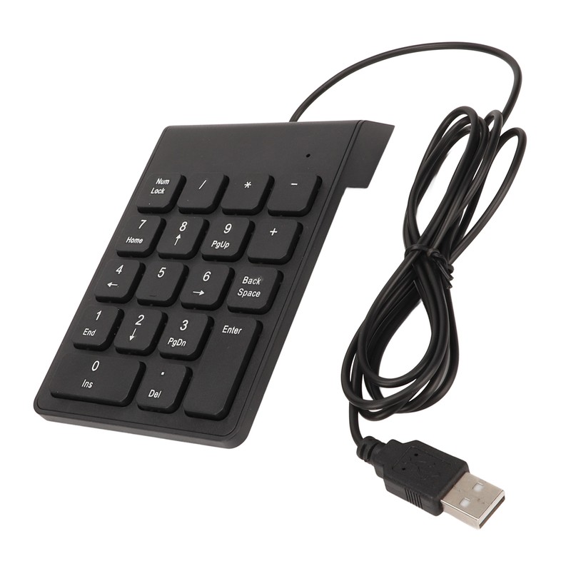 Wired Number Pad 18 Keys Ergonomic USB Plug and Play
