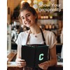 Slohif Server Book for Waitress Alphabet Serving Books with Zipper