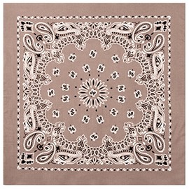 Rothco Trainmen Paisley Jumbo Bandana 27" x 27", Khaki