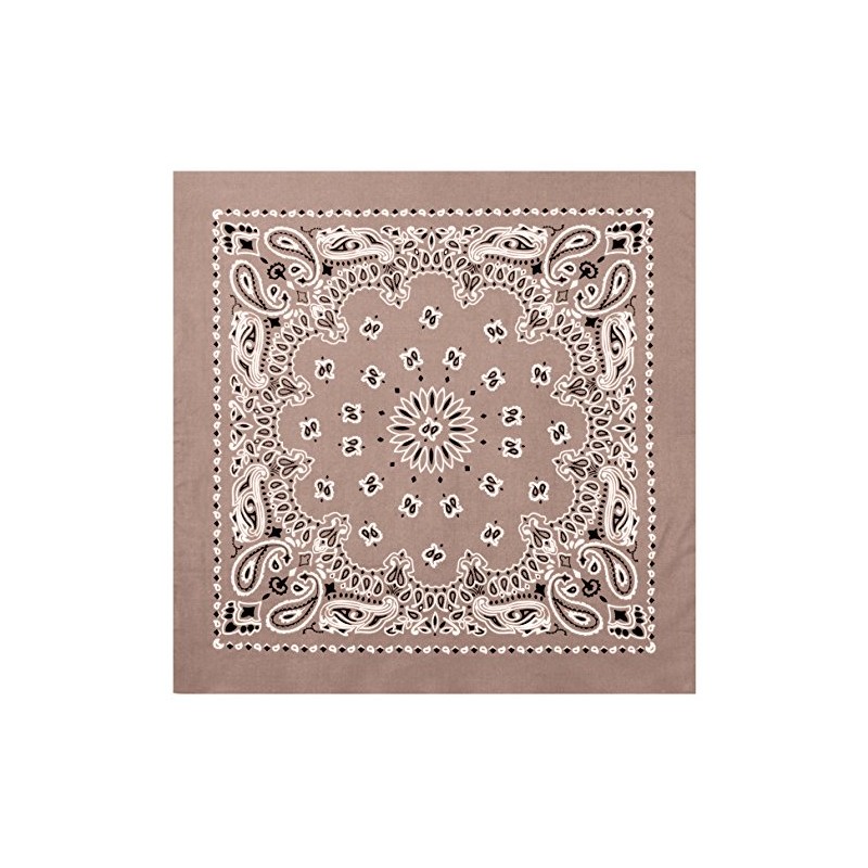 Rothco Trainmen Paisley Jumbo Bandana 27" x 27", Khaki
