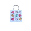 Valentine Hearts Sweethearts Message Gift Bag 7" x 7" x