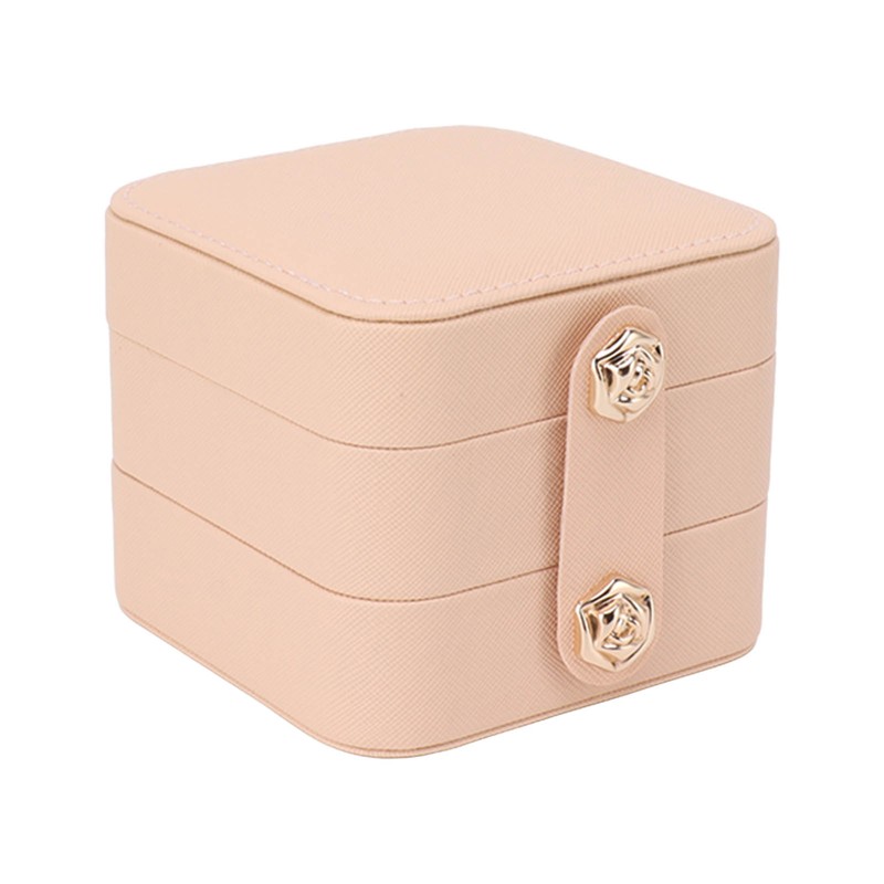 Travel Jewelry Box Organizer Small Portable Storage Case 2 Layer