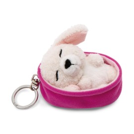 NICI Keyring Sleeping Pets Dog Poodle White