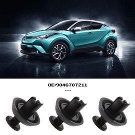 ECSiNG 50 x Mounting Holder Clips for Engine Cover Bumper Radiator Cover Radiator Grille 7 mm Hole DMR 9046707211 Compatible with Toyota Compatible with Lexus