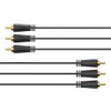 Hama 1.5m 3 RCA Male to 3 RCA Male Gold