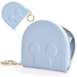 Coin Purse, Women's, Coin Case, Men's, Cute Pattern, Mini Wallet, Easy to Use, Compact, Small Item, Thin, Lightweight, Horseshoe, Zippered, Can Be Opened, blue (sky blue)