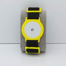 Freestyle Libre 1/2 Sensor Armband Holder - Super Soft Elastic Fabric - Black/Yellow