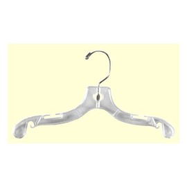 14" Plastic Child Hanger Clear With Zinc Hook - 100 Pcs - Kid Dress Hangers For Stores & Home Closet