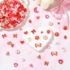 KitBeads 200Pcs Random Red Pink Nail Charms Heart Bowknot Star