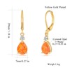 CiNily Opal Dangle Earrings for Women Leverback Drop Earrings 14K