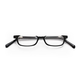 eyebobs - What Inheritance? | Premium Reading Glasses for Men and Women | Half-Rim Frames for Average Faces, Black, 2.25