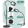 10X Rectangle Magnifying Glass with Light and Stand, 24" Flexible