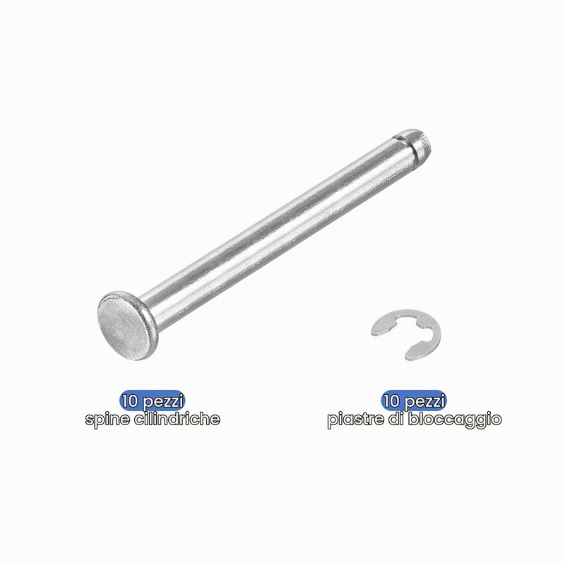 QUARKZMAN 10Set M4x40mm Perno Posizionamento Cilindrico Elastico Albero Acciaio Inossidabile