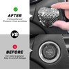 Ongfuwu Bling Car Engine Start Button Cover, Cute Heart Shape