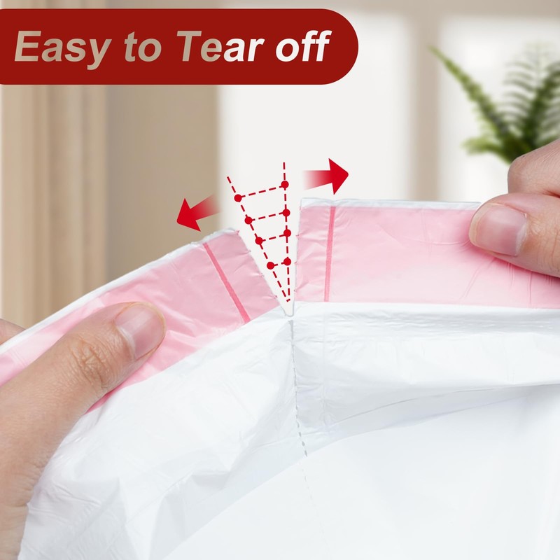 O2frepak 13 Gallon Size Large Kitchen Drawstring Trash Bags,Heavy Duty,Tasteless,Strong