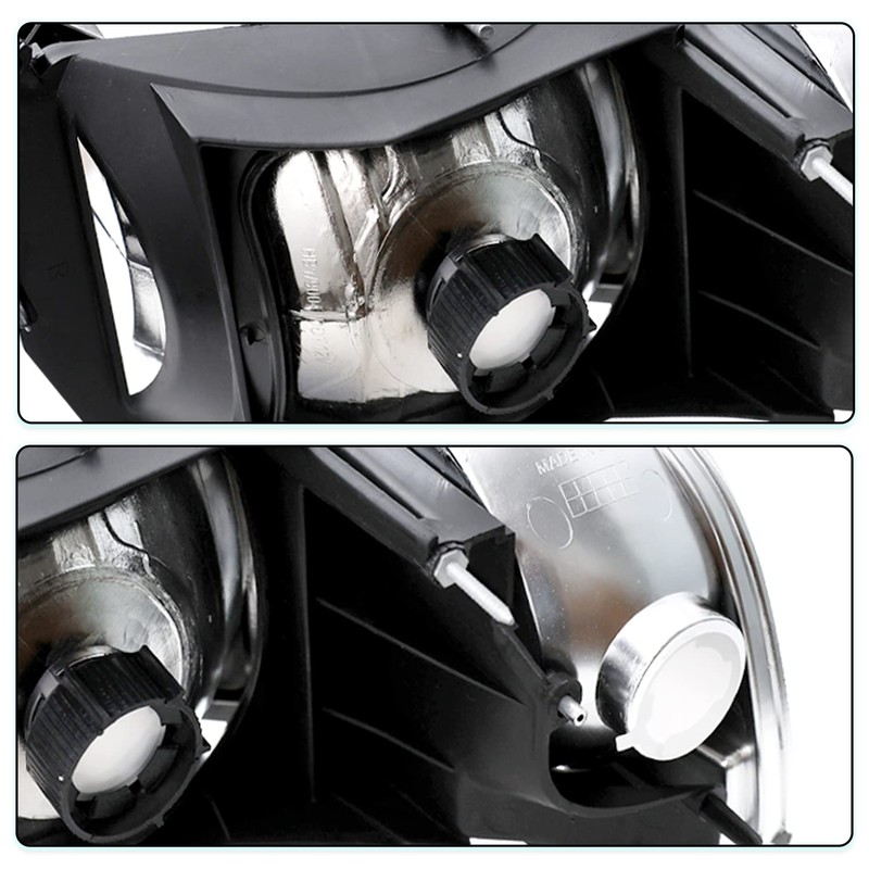 TUSDAR 4Pcs Headlight Assembly for 94-01 Dodge Ram 1500/1994 1995