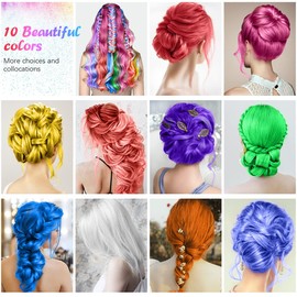 Nivlan Hair Chalk for Girls Hair Colour Comb, Temporary Hair Colour Chalk Comb for Children Hair Dye Party