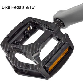 Cyfie Bicycle Pedal, 9/16 Inch, Anti-Slip, Flat Pedal, Double-Sided Step, Thin, Lightweight, Road Bike, Cross Bike, MTB Pedal, Pin Included, Left and Right Set
