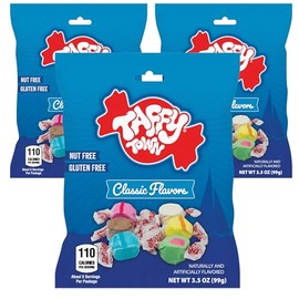 Salt Water Taffy Individually Wrapped Assorted Classic Flavors 3.5 oz Pack of 3 by Taffy Town | Gourmet Saltwater Taffy Candy Bulk Pack| Made in USA (Classic Flavors)
