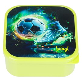 Baagl Lunch Box for Children - 4-in-1 Lunch Box from Large to Small - Snack Box for School & Nursery - Lunch Box, Lunch Box, Lunch Box, Lunch Box, Lunch Box, Snack Box (Football)