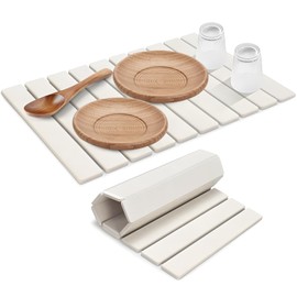 Stone Drying Mat for Kitchen Counter,Kitchen counter stone dish dry mat, 24 "(L) x 16" (W) quick-drying absorbable foldable eco-friendly diatomaceous earth vegetable dry mat, stone dish dry mat