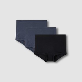 JAJU [JAJU] Women's Modal Hygienic Shorty Panty 3-Pack_Black
