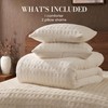 Amélie Home Plush Fleece Comforter Set Queen Size, Cream White