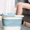 Baljiap 발 지압 족욕기 휴대용 수족냉증 가정용 접이식 족욕기 발피로 마사지 마사지기 세수 수동 욕조 [블루] Portable Foot Bath Massager for Cold Feet, Home Use Folding Foot Bath, Foot Fatigue Massage Tub [Blue]