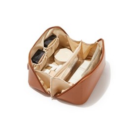 EACHY Bolsa de Maquillaje de Viaje, Bolsas de Cosmticos de Gran Capacidad para Mujeres, Bolsa Porttil Impermeable que se Abre Plana, Bolsa de Aseo... 