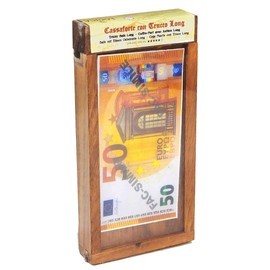 Logica Puzzles art. Tricky Safe Long - Brain Teaser in Fine Wood - Difficulty 5/6 Incredible - Leonardo da Vinci Collection
